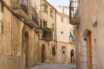 Fototapeta na wymiar Empty Street in Horta de Sant Joan, Tarragona