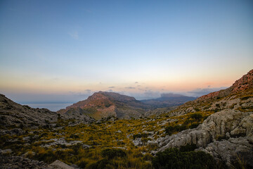 beautiful mountain landscape on the Balearic island Palma de Maiiorca