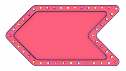 Pastel light board sign retro on white background. 3d rendering