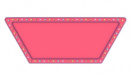 Pastel light board sign retro on white background. 3d rendering