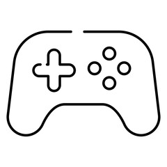 A linear design, icon of gamepad © Vectorslab