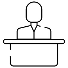 A premium download icon of receptionist