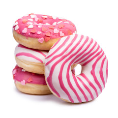 Decorated pink donut
