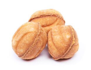 Cakes with boiled condensed milk inside isolated