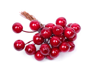 Bunch of red artificial berries