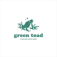 Frog Toad Logo Design Vector Image