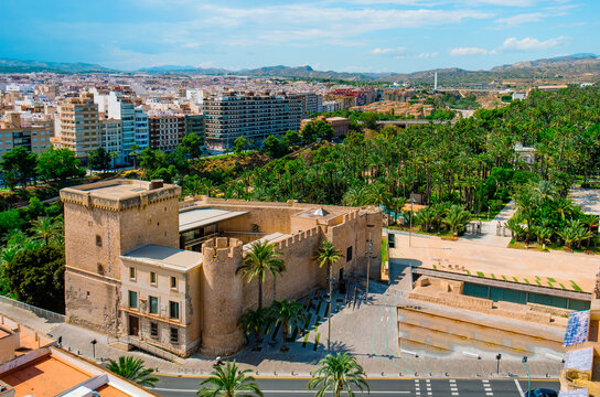 aerial view of Altamira Castle in Elche, Spain