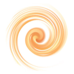 Vector light orange background of swirling texture