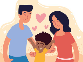 adoption family with boy