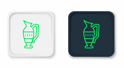 Line Ancient amphorae icon isolated on white background. Colorful outline concept. Vector