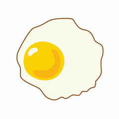 fried egg for breakfast food icon vector design