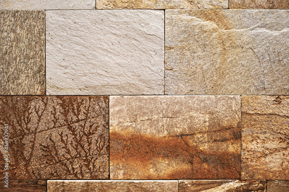 Poster natural stone with mint fossil ceramic porcelain stoneware wall tiles