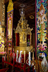  interior of Wat Phra Singh Temple in Chiang Mai, Thailand