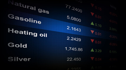 abstract background of stock market The commodity Economic prices index table