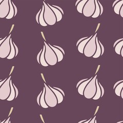 Garlic seamless pattern