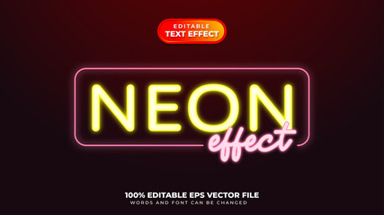 Neon Editable Text Effect