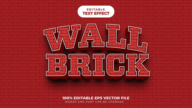 Wall Brick 3D Editable Text Effect