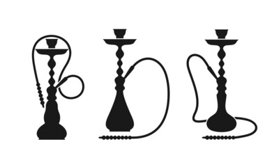 Hookah logo. Isolated hookah on white background
