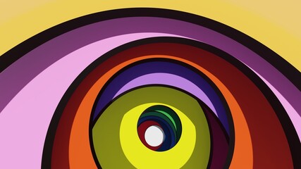 Funny multicolor graphic pattern 3d illustration