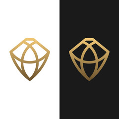 Letter Initial A Jewel Logo Design Template. Suitable for Jewelry Athletic Sport Fashion Adventure Gear Brand Apparel Business Company in Simple Line Modern Style Logo Design. © Nuriyanto51