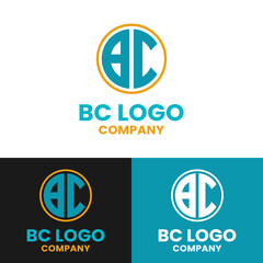 Initial Letter B C BC CB Circle for General Business Company Corporate Simple Unique Hipster Rustic Retro Logo Design.
