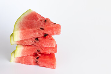 watermelon isolated on white background, top view