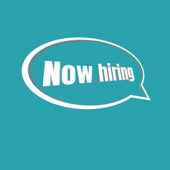 Now Hiring See Green Speech Bubble