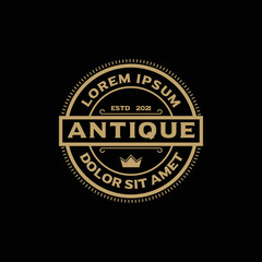 Vintage Luxury Stamp logo design inspiration