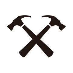 crossed hammer symbol vector design