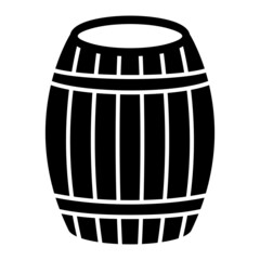 Vector Barrel Glyph Icon Design
