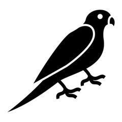 Vector Parrot Glyph Icon Design