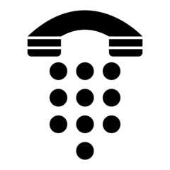 Vector Phone Dialing Glyph Icon Design