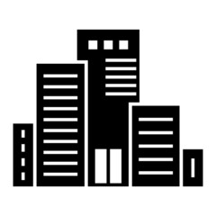 Vector Building Glyph Icon Design