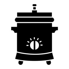 Vector Deep Fryer Glyph Icon Design
