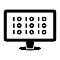 Vector Encryption Glyph Icon Design