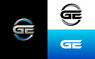 GE Letter Initial Logo Design Template Vector Illustration