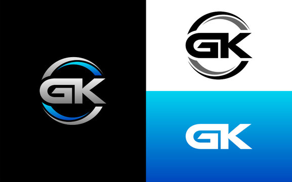 GK Letter Initial Logo Design Template Vector Illustration