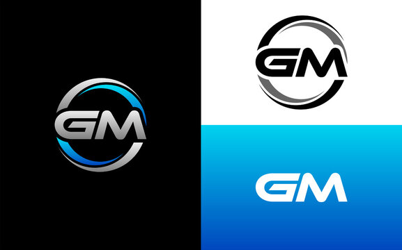 GM Letter Initial Logo Design Template Vector Illustration