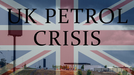 UK Petrol Crisis concept - digital composite