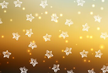 Light Blue, Yellow vector texture with beautiful stars.