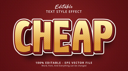 Cheap text on fancy comic style effect, editable text effect