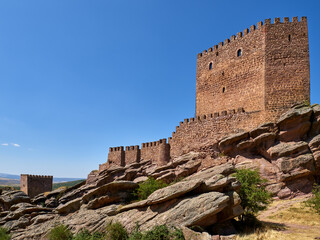View of the castle of Zafra, Spain