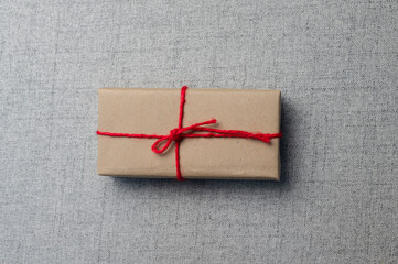gift box, new year gift box, Christmas gift box ,copy space. Christmas, hew year, birthday concept.