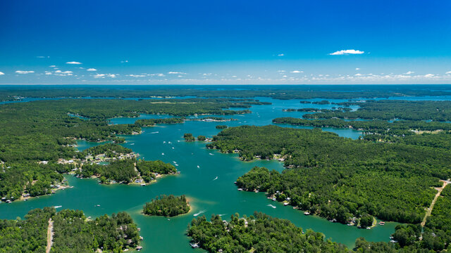 Aerial View Of Lake Martin, Alabama 