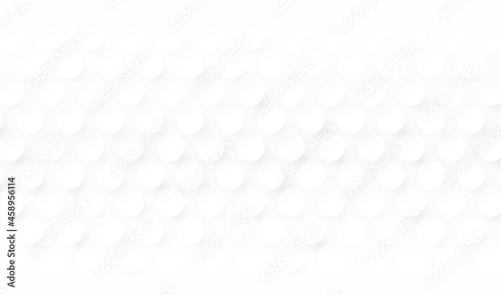Poster abstract white and light gray circle pattern with shadow 3d background. modern futuristic silver dot