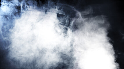 幻想的な暗闇と煙のイメージ　光とスモーク