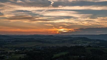 Sunset over Cherokee Lake in Tennessee