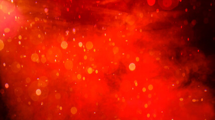 幻想的な赤いパーティクルと煙のスモークフォグの動画