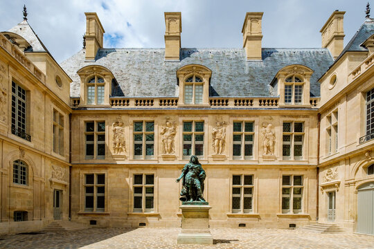 Courtyard of the Carnavalet Museum in Paris.