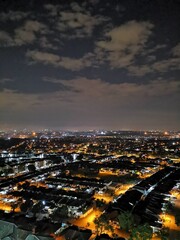 Malaysia rural night city view 